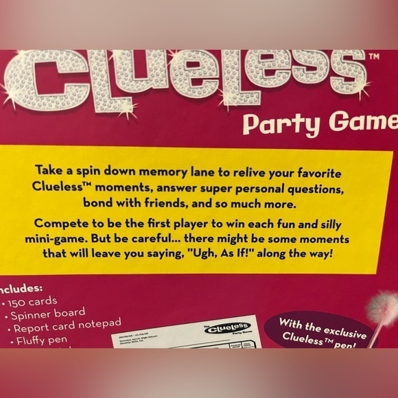 The Clueless Party Game - Brand New Sealed Box - Fuzzy Pen Included - Ages 17+ - Picture 5 of 5